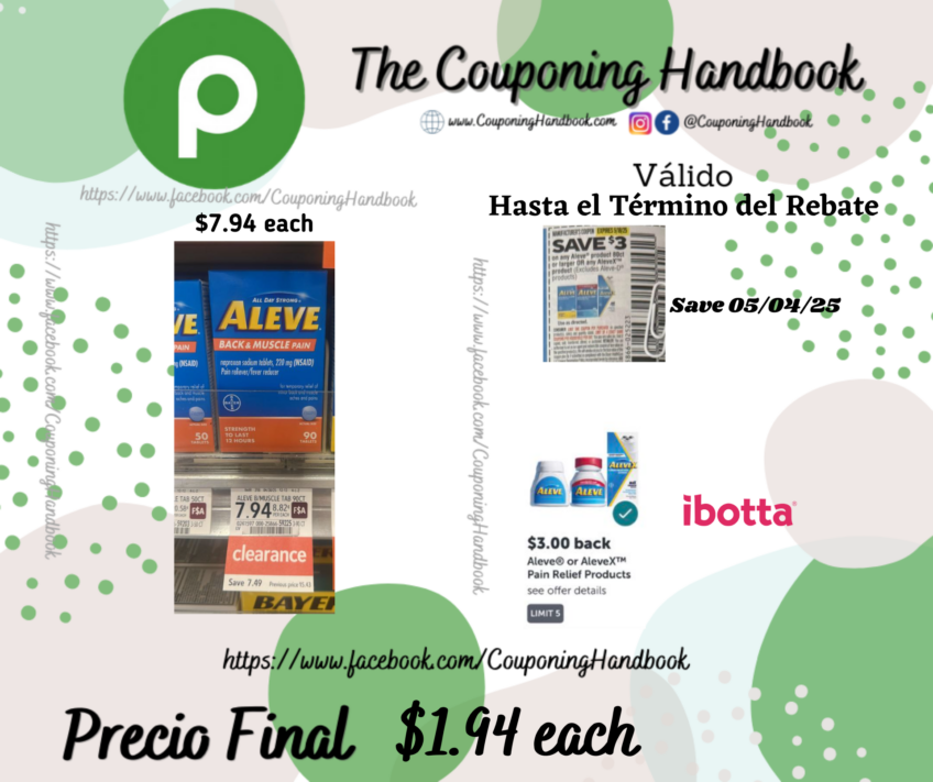 Aleve Back&Muscle Pain por $1.94