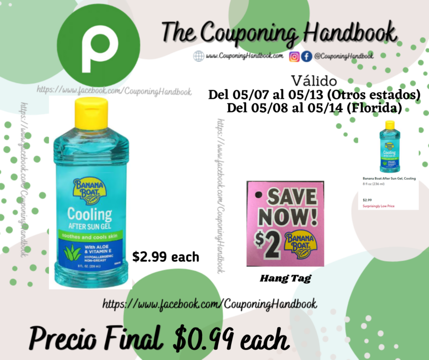 Banana Boat After Sun Gel, Cooling 8 fl oz por $0.99