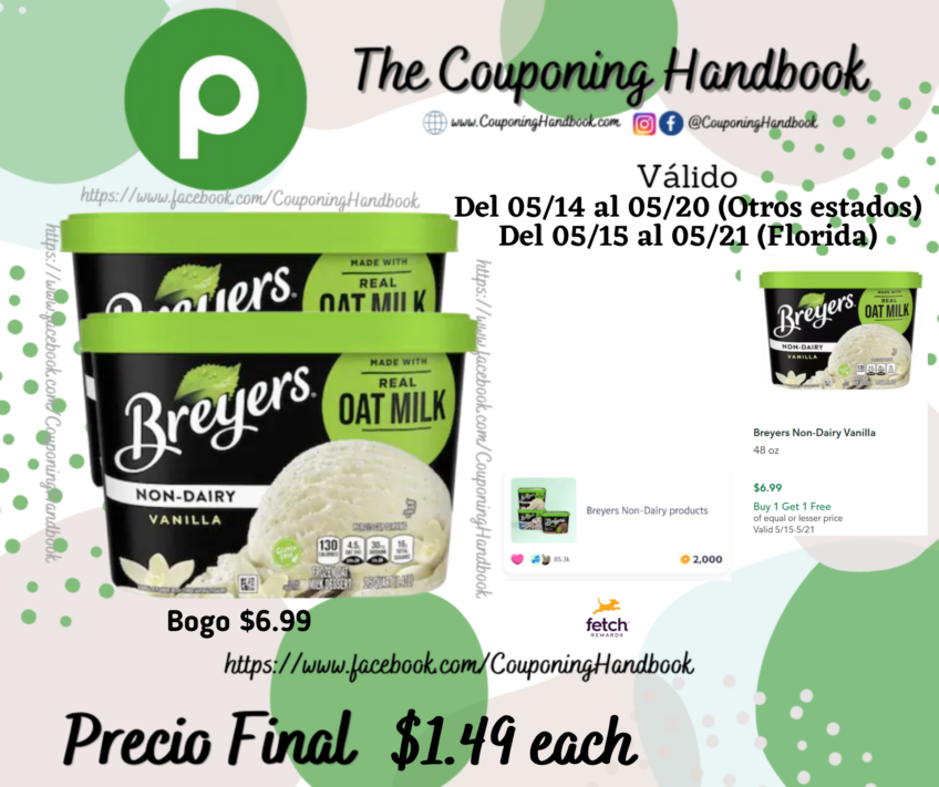Breyers Non-Dairy Vanilla por $1.49