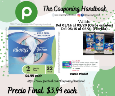 Always Infinity Pads, Size 2 Heavy, 32 ct por $3.99