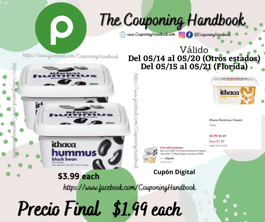 Ithaca Hummus, Black Bean por $1.99