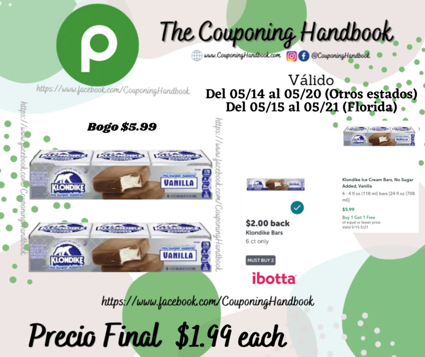 Klondike Ice Cream Bars por $1.99