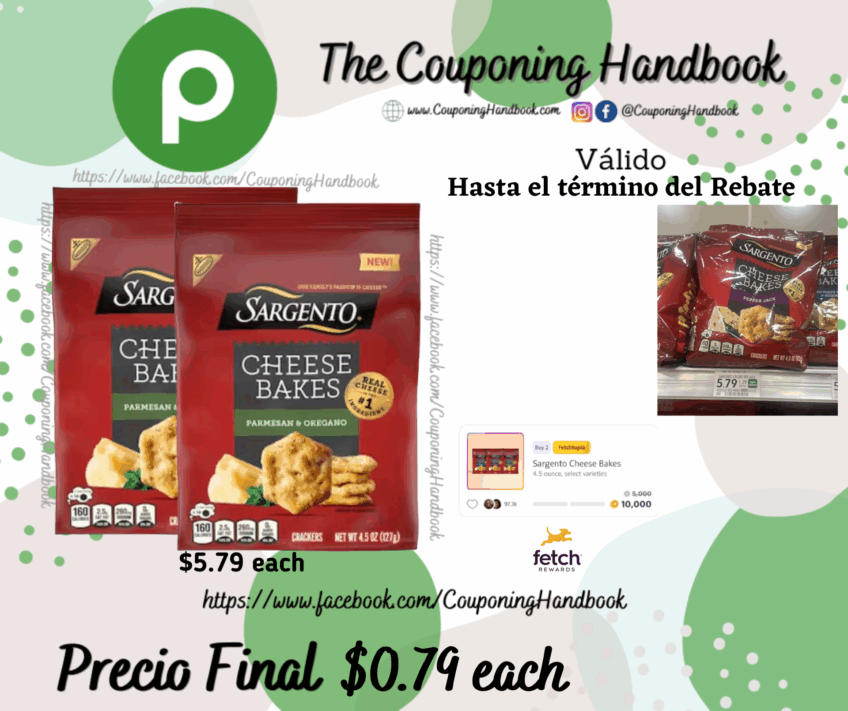 Sargento Crackers, Cheese Bakes por $0.79