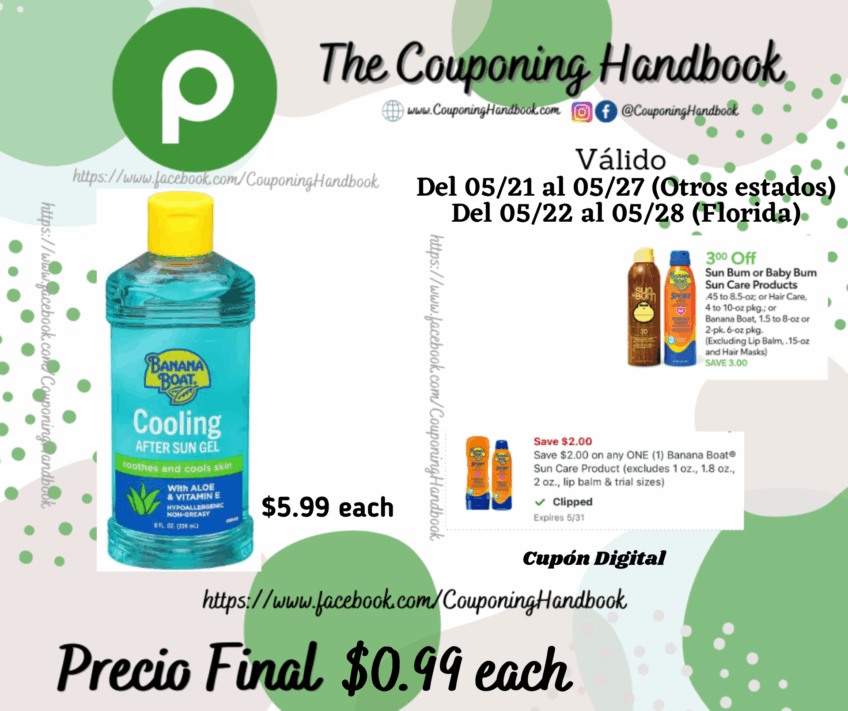 Banana Boat After Sun Gel, Cooling 8 fl oz por $0.99