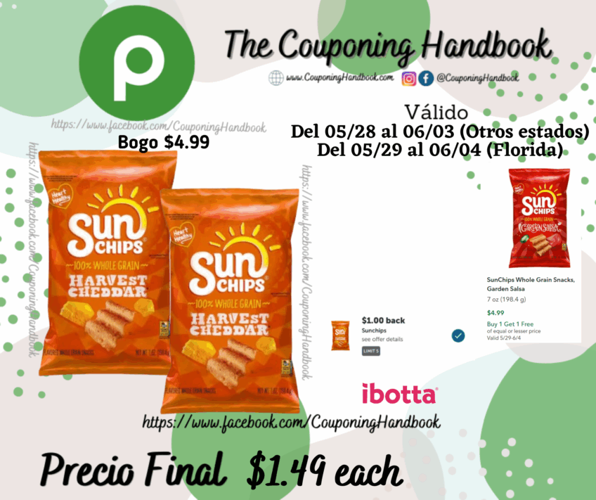 SunChips Whole Grain Snacks, Harvest Cheddar por $1.49
