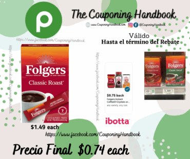 Folgers Coffee, Instant, Classic Roast por $0.74