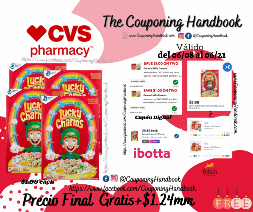 04 Lucky Charms Cereal 10.5 oz Gratis