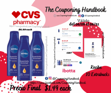 NIVEA Essentially Enriched Body Lotion, 8.4 OZ por $1.49