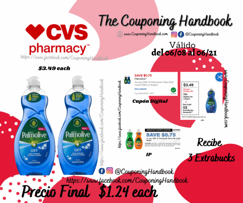 Palmolive Ultra Oxy Power Degreaser Dish Liquid, 20 OZ por $1.24