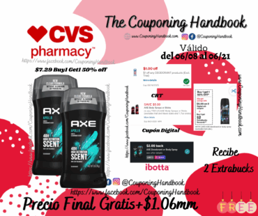 02 AXE Antiperspirant Stick, 2.7 OZ Gratis