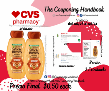 Garnier Whole Blends Honey Treasures Repairing Shampoo, 12.5 Ounces por $0.50