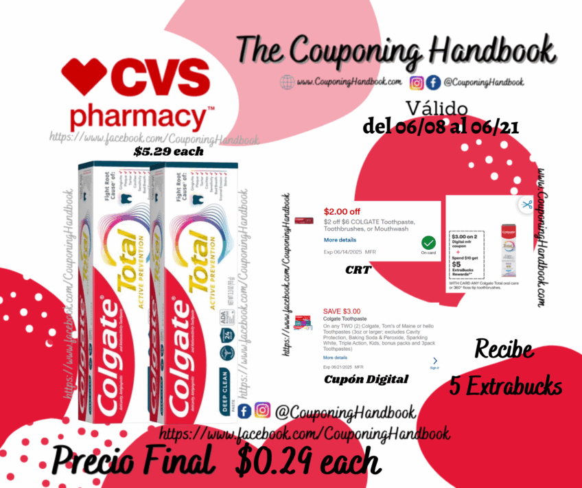 Colgate Total Anticavity, Antigingivitis, and Antisensitivity Deep Clean Toothpaste por $0.29