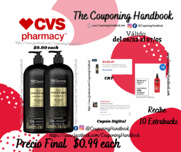 TRESemme Moisture Rich Shampoo with Pump, 39 OZ por $0.99