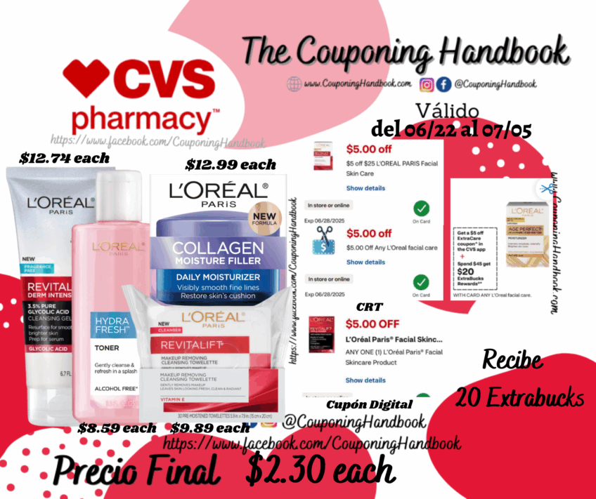 Productos L’Oreal Paris por $2.30