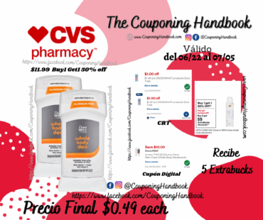 Dove Men + Care Whole Body Deodorant Stick, Shea Butter + Cedar, 3 OZ por $0.49