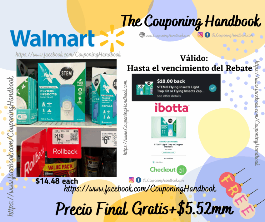 STEM Light Trap, Attracts and Traps Flying Insects, Emits Soft Blue Light Gratis