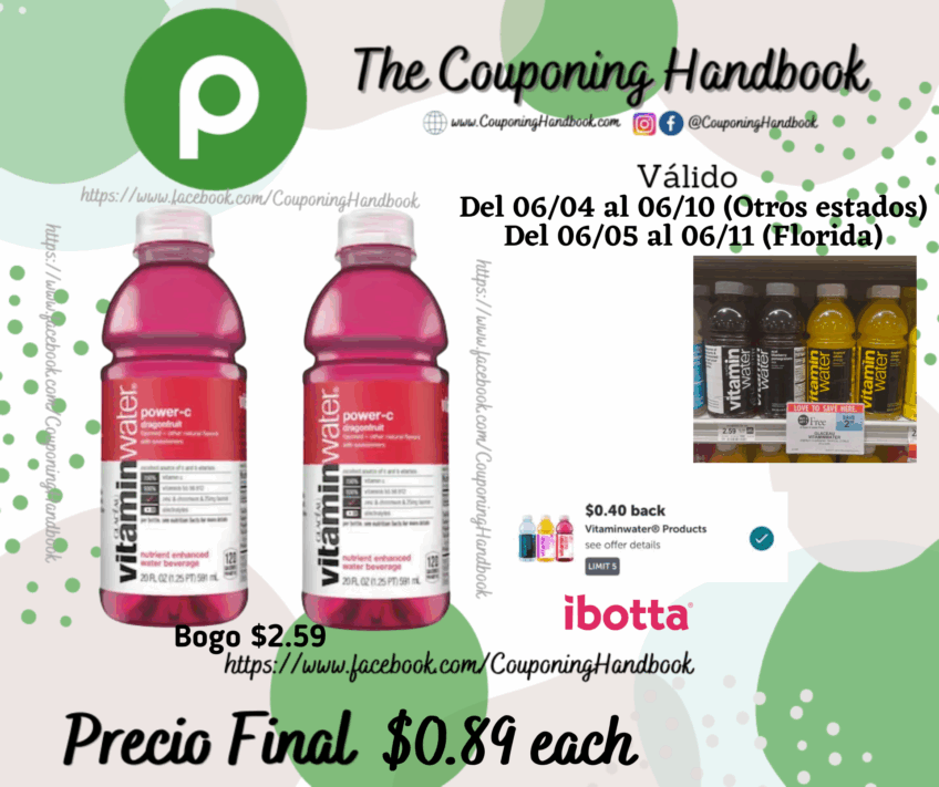 Vitaminwater Flavored Water por $0.89