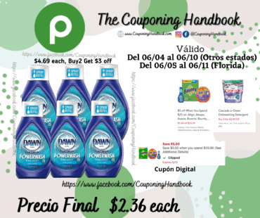 Dawn Powerwash Fresh Dish Spray, 16 Fl Oz por $2.36