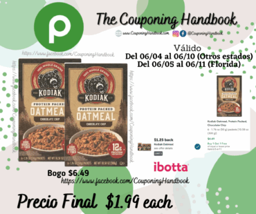 Kodiak Oatmeal, Protein Packed por $1.99