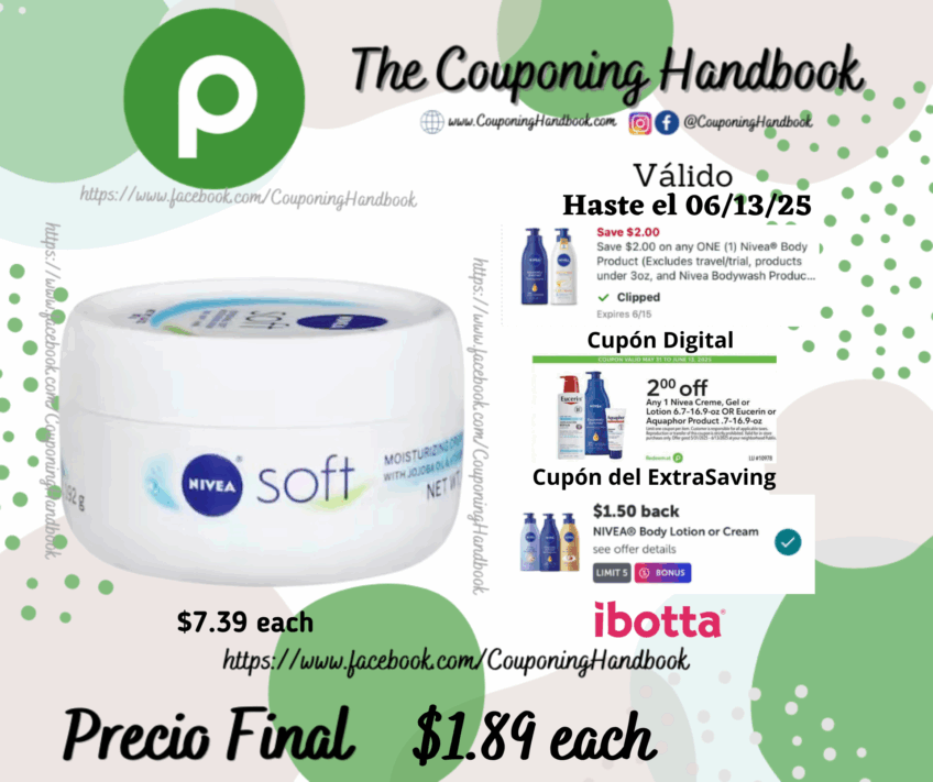 Nivea Moisturizing Cream, Soft por $1.89