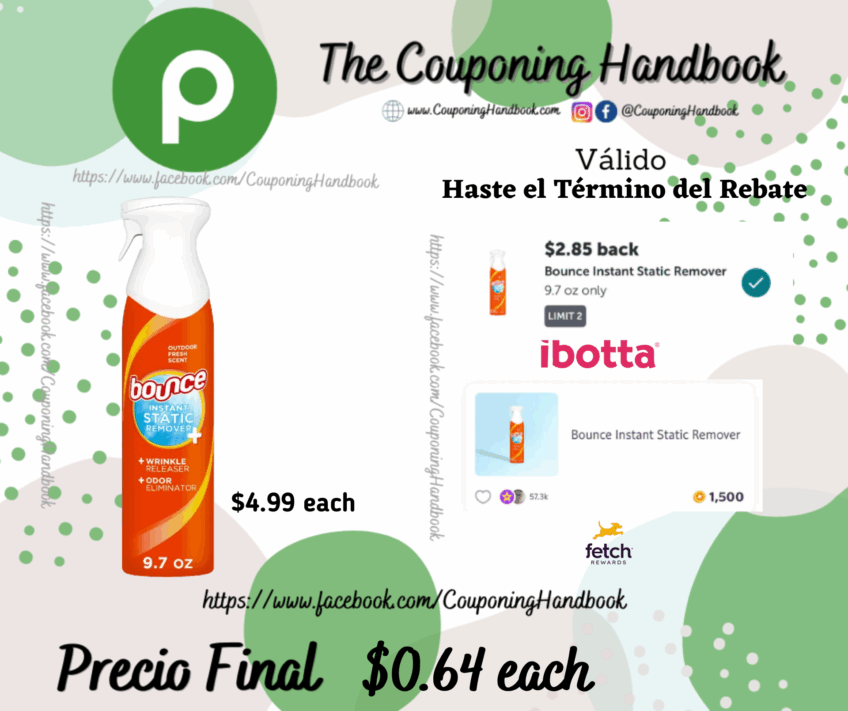 Bounce Rapid Touch-Up 3 in 1 Static Remover por $0.64