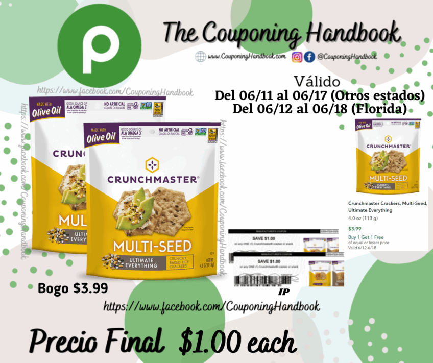 Crunchmaster Cracker por $1.00