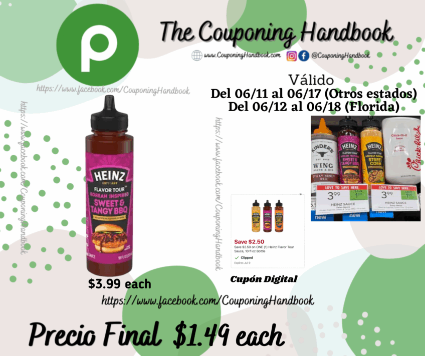 Heinz Flavor Tour Korean Inspired Sweet & Tangy BBQ Sauce por $1.49