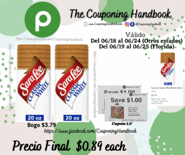 Sara Lee Classic Plain Bread, 20 oz por $0.89