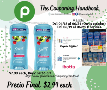 Secret Antiperspirant/Deodorant, Clear Gel por $2.99