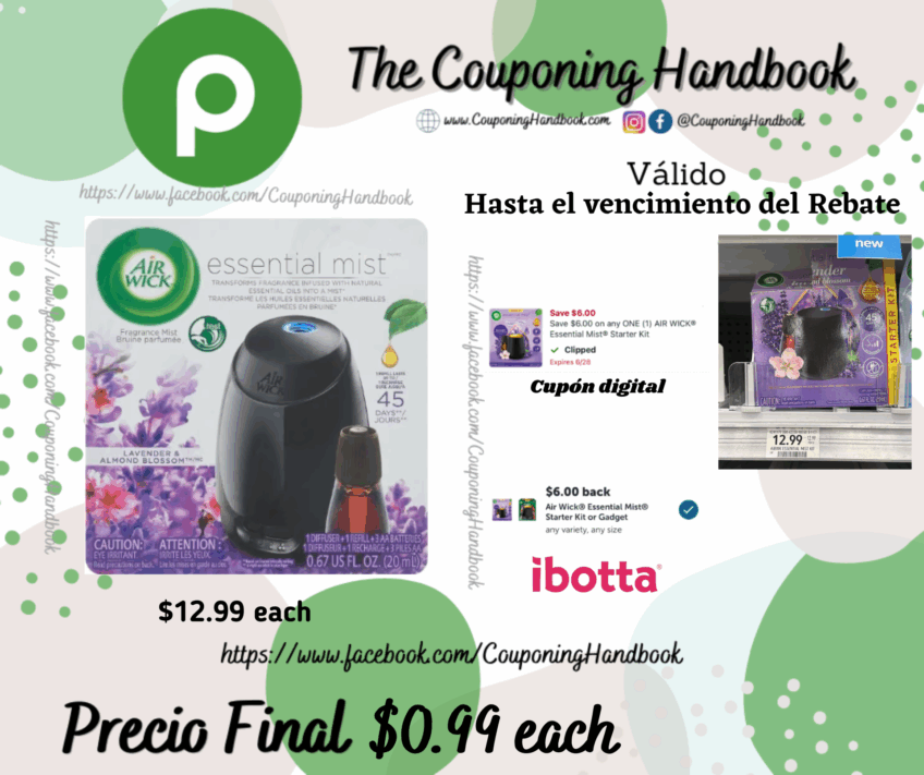 Air Wick Essential Mist Fragrance Mist, Starter Kit por $0.99