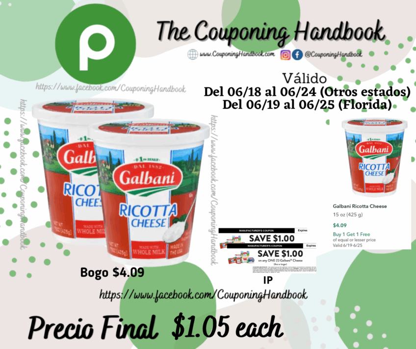 Galbani Ricotta Cheese por $1.05