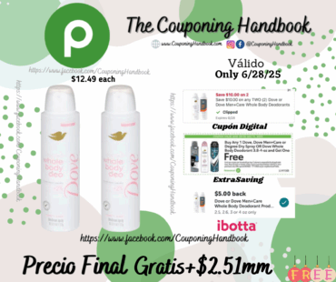 02 Dove Deodorant Spray, Whole Body Gratis