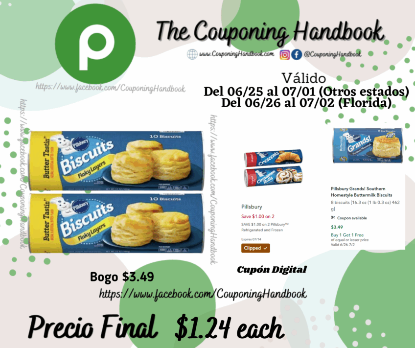 Pillsbury Biscuits, Flaky Layers, Butter Tastin’ por $1.24