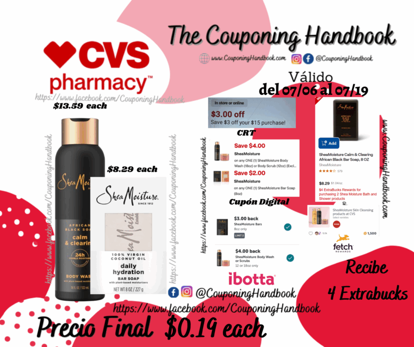 Productos Shea Moisture por $0.19