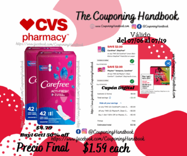 Carefree Acti-Fresh Pantiliners To Go, Unscented, Long, 42 CT por $1.59