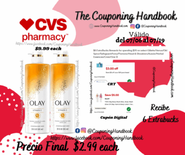 Olay Cleansing & Nourishing Body Wash por $2.99