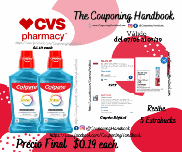 Colgate Total Antigingivitis Antiplaque Mouthwash, Alcohol-Free, Peppermint, 16.9 OZ por $0.19