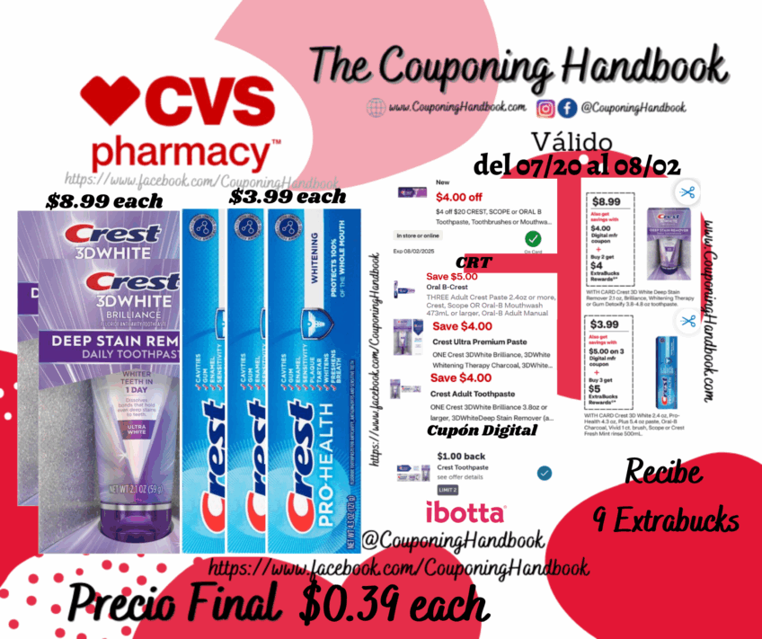 Producto Crest por $0.39