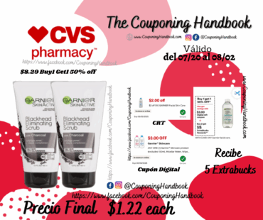 Garnier SkinActive Charcoal Blackhead Acne Treatment Scrub, 5 OZ por $1.22