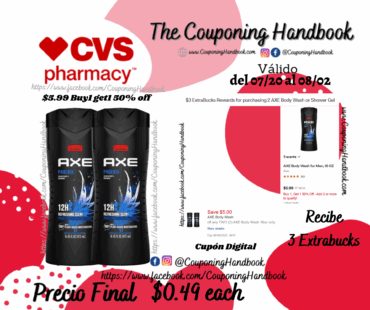 AXE Body Wash for Men, 16 OZ por $0.49