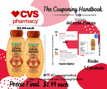 Garnier Whole Blends Honey Treasures Repairing Shampoo, 12.5 Ounces por $1.99