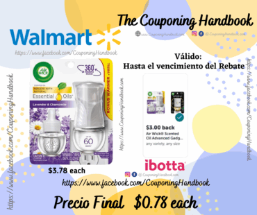 Air Wick Plug-In Scented Oil Air Freshener Warmer Starter Kit, Lavender and Chamomile, 2 Piece por $0.78