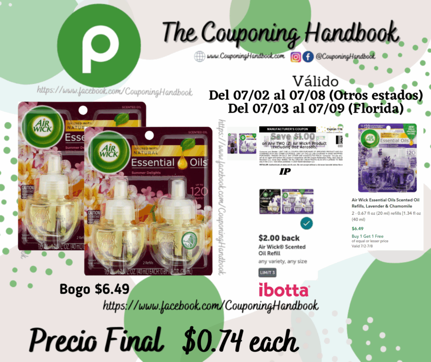 Air Wick Essential Oils Scented Oil Refills por $0.74