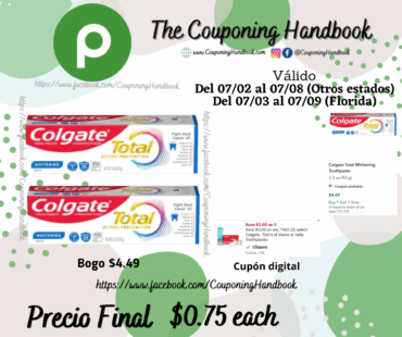 Colgate Total Whitening Toothpaste por $0.75