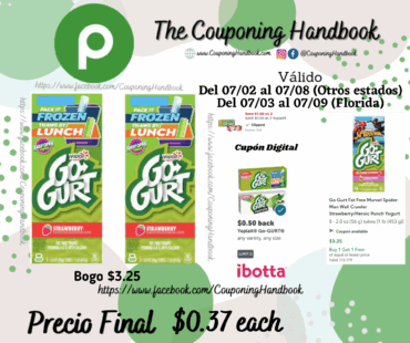 Go-Gurt Yogurt, Fat Free Strawberry por $0.37