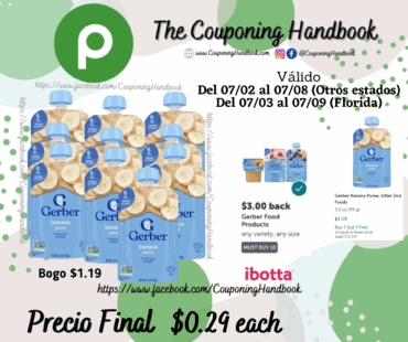 10 Gerber Banana Puree por $2.95
