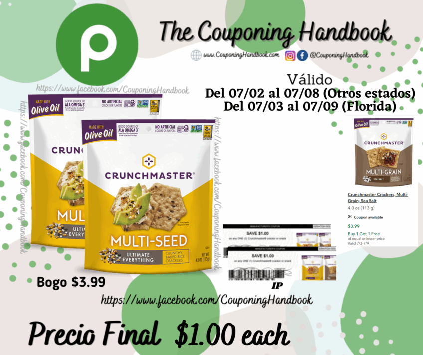 Crunchmaster Cracker por $1.00