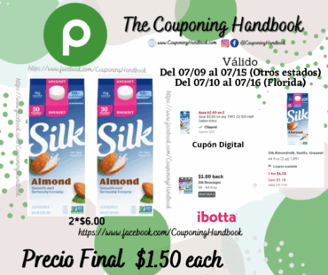 Silk Unsweet Almondmilk por $1.50