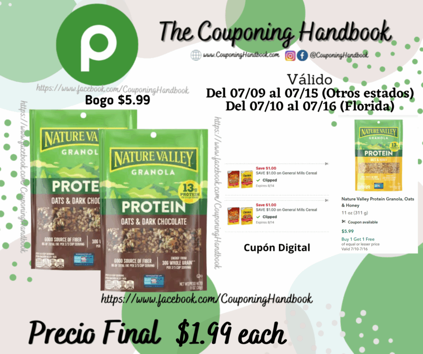 Nature Valley Protein Granola por $1.99
