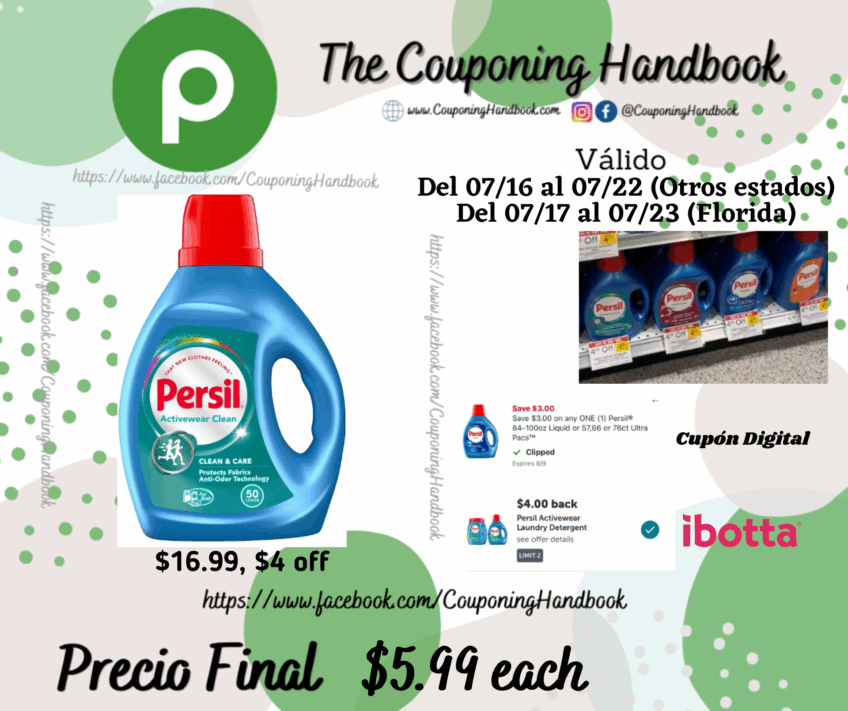 Persil Detergent, Activewear Clean 84 fl oz por $5.99